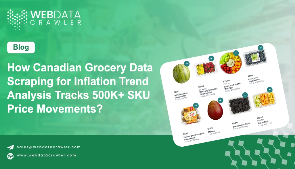 How Canadian Grocery Data Scraping for Inflation Trend Analysis Tracks 500K+ SKU Price Movements?