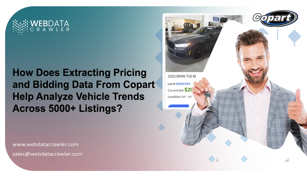 How Does Extracting Pricing and Bidding Data From Copart Help Analyze Vehicle Trends Across 5000+ Listings?