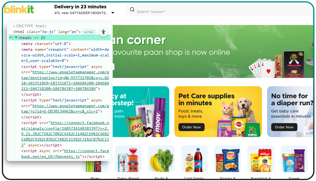Blinkit-Data-Extraction-Approach