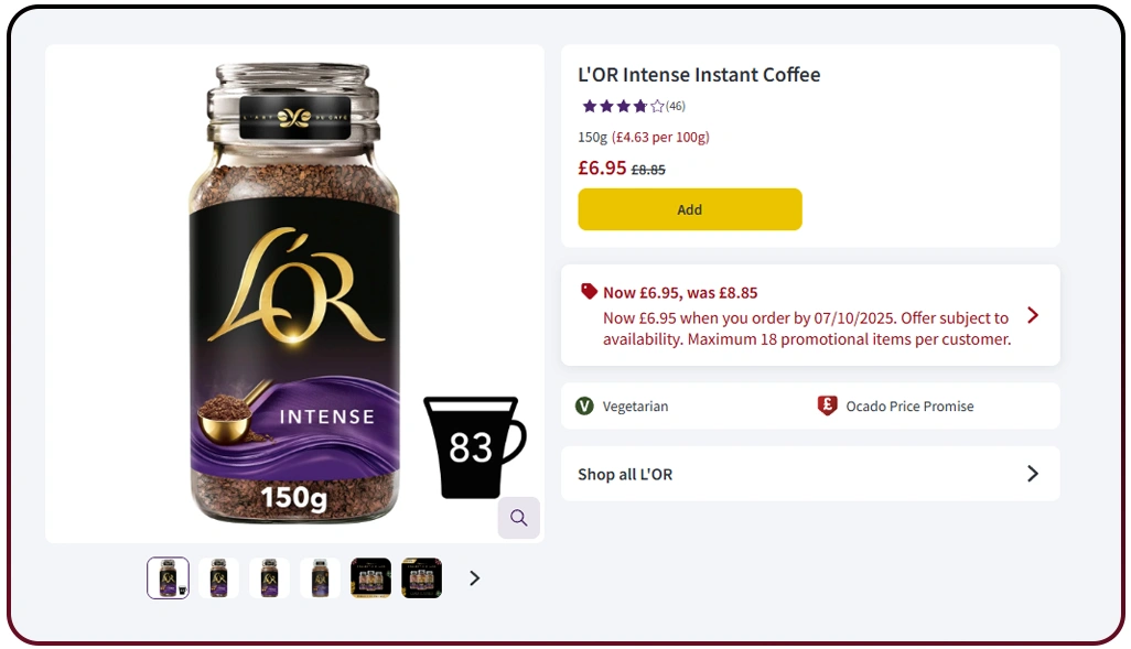 Monitoring Ocado Prices for Competitive Benchmarking