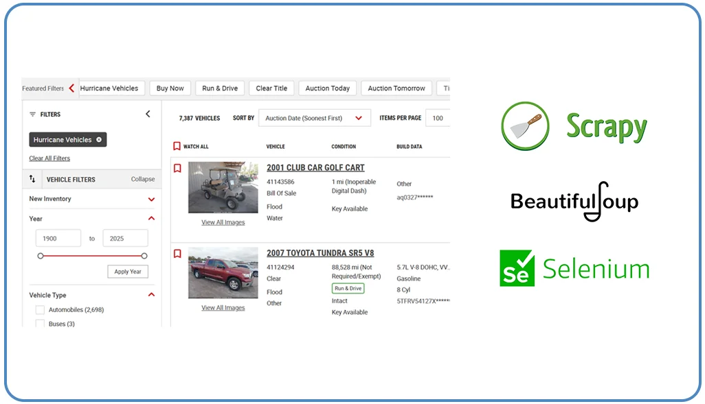 Tools-and-Technologies-for-Auto-Auction-Data-Scrap