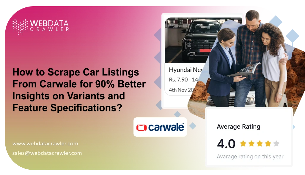 How to Scrape Car Listings From Carwale for 90% Better Insights on Variants and Feature Specifications?