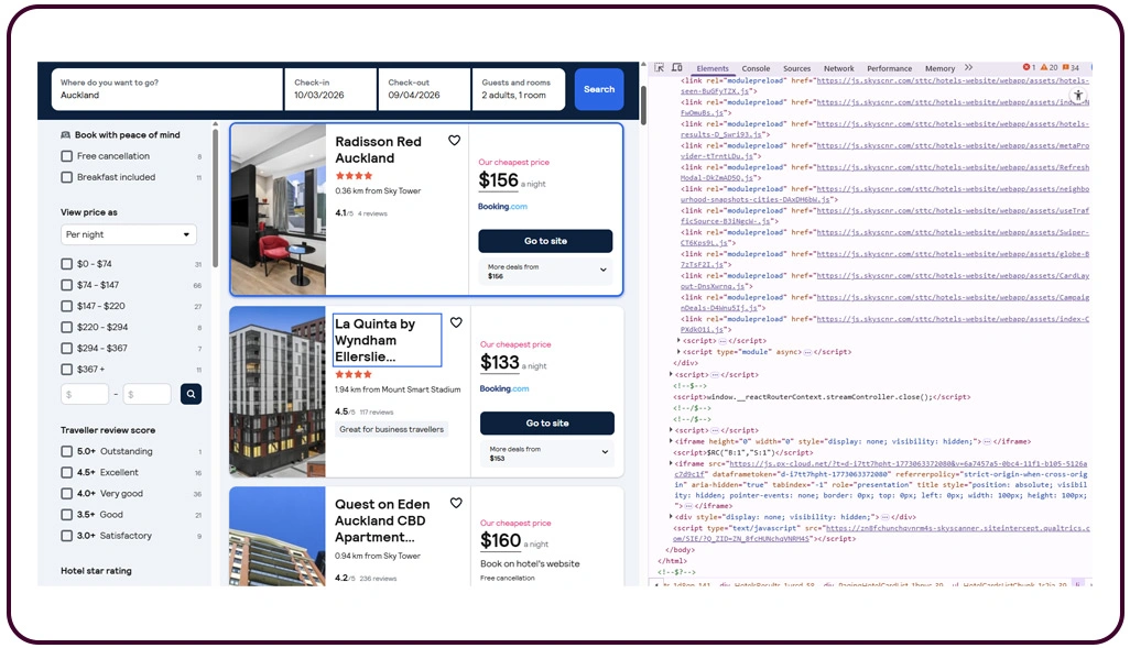 Developing Large Scale Travel Intelligence Using Automated Data Collection