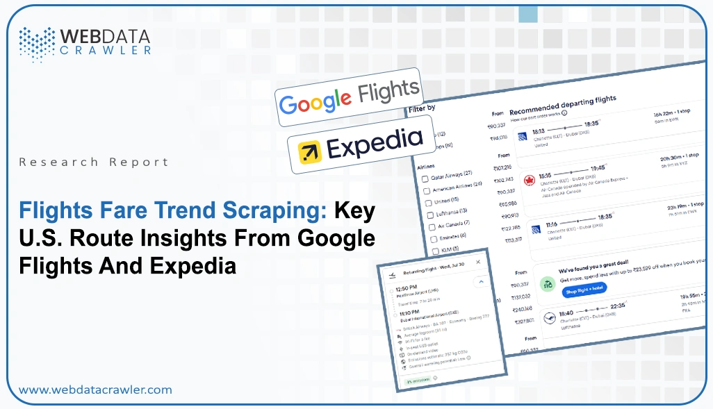 Flights Fare Trend Scraping: Key U.S. Route Insights From Google Flights And Expedia Flights Fare Trend Scraping: Key U.S. Route Insights From Google Flights And Expedia