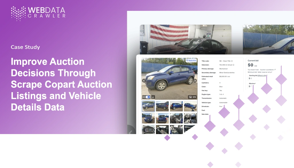 Improve Auction Decisions Through Scrape Copart Auction Listings and Vehicle Details Data