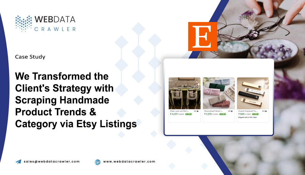 We Transformed the Client's Strategy with Scraping Handmade Product Trends & Category via Etsy Listings